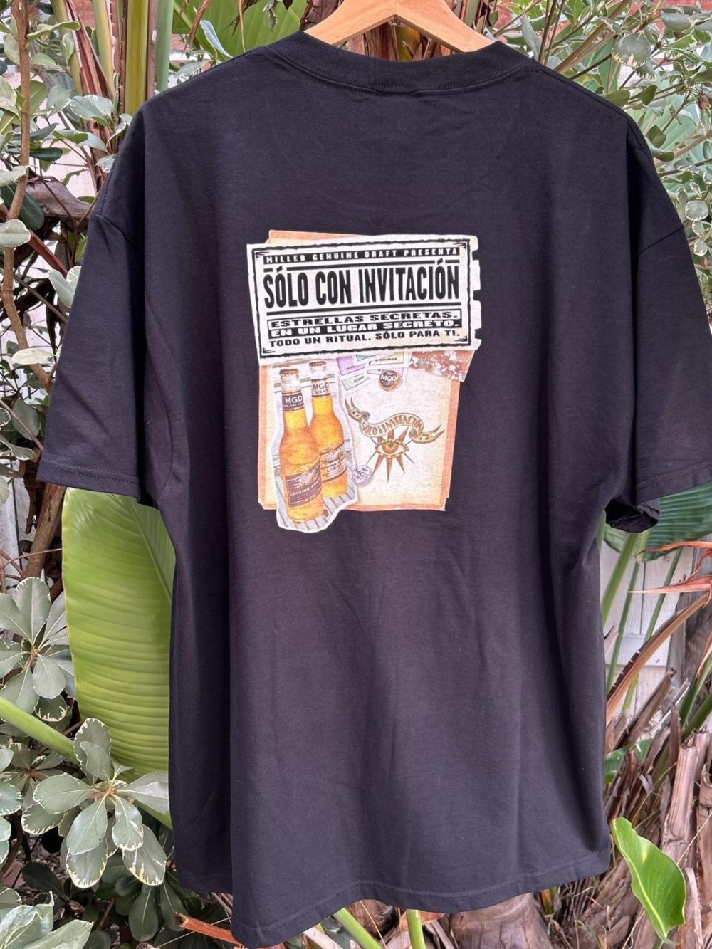 Vintage 1990s Miller Genuine Draft MGD Beer T Shirt XL Delta Spanish Promo